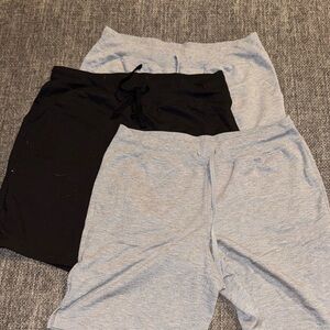 Athletic Works Black and Gray Shorts Set